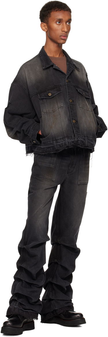 Jakna We11done Distressed Denim Jacket Crna | WD-DJ3-24-310-U-BK, 3