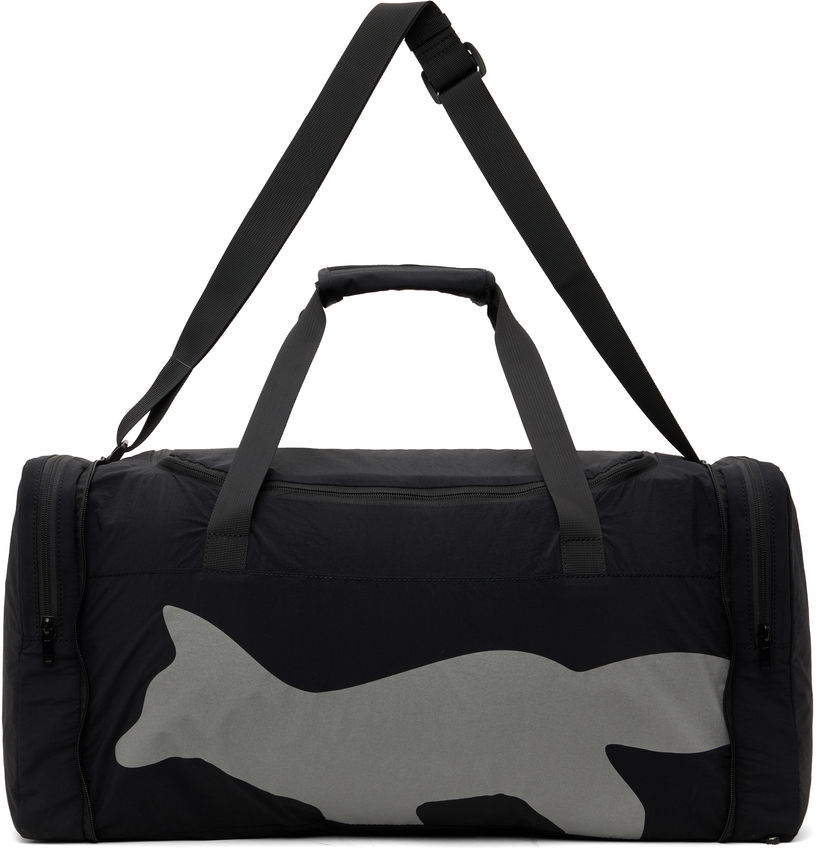 Putna torba MAISON KITSUNÉ Maison Kitsuné Flash Fox Weekender Packable Duffle Bag Crna | OM05175WQ4034