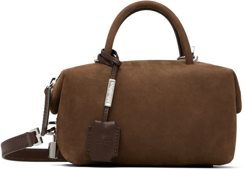 Ručna torbica Max Mara Max Mara Suede Holdall Bag Smeđa | 2524516161600