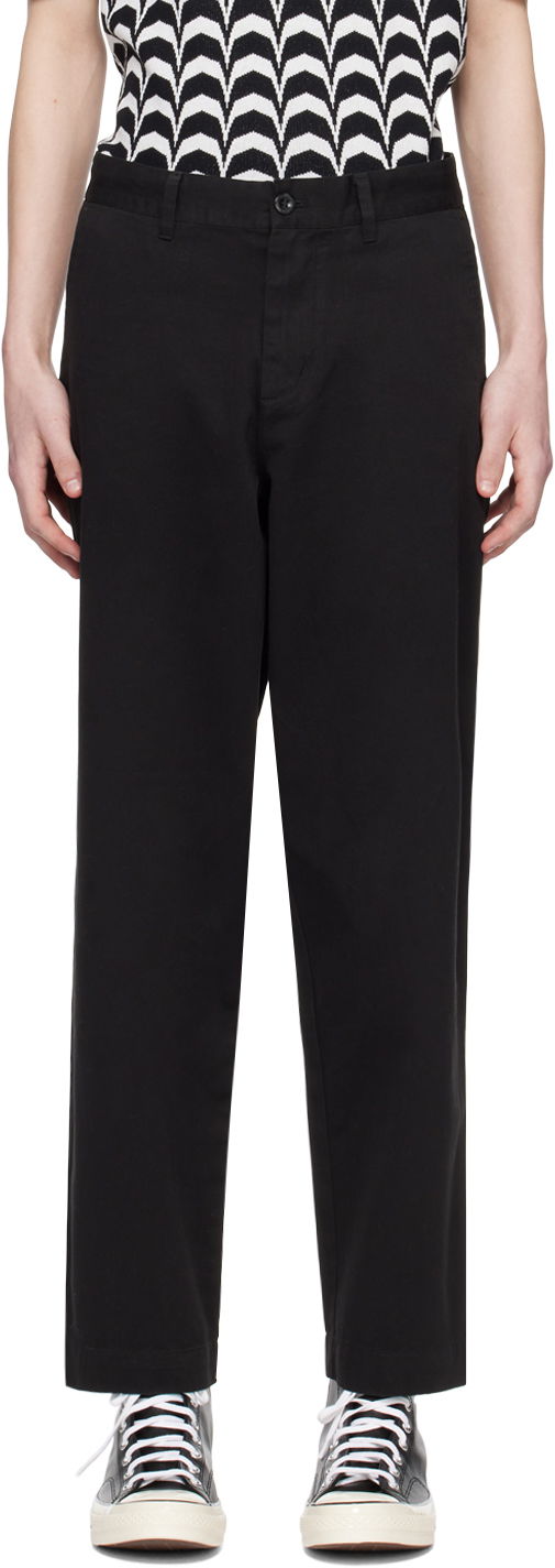 Hlače Fred Perry Straight Leg Trousers Crna | T6530