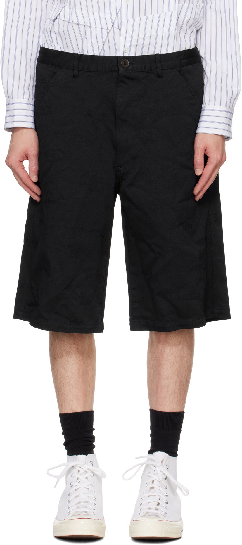 Kratke hlače Comme des Garçons Strong Will Shorts Tamnoplava | FN-P504-051