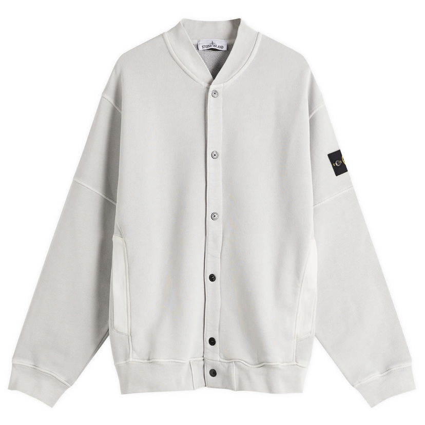 Dukserice Stone Island Stone Island Old Effect Fleece Bomber Jacket, Size Large Siva | K1S156100034-V0161