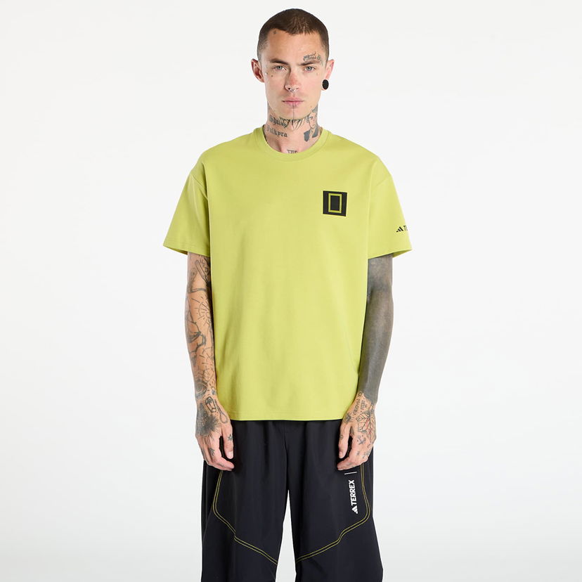 Majica kratkih rukava adidas Performance Terrex National Geographic Graphic Short Sleeve T-Shirt Zelena | KC2351