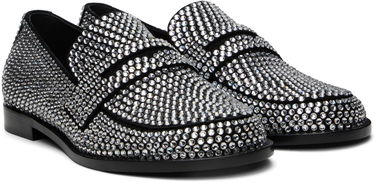 Dodaci Amina Muaddi Amina Muaddi Tilda Crystal Loafers Crna | TILDA CRYSTAL LOAFER SUEDE, 3