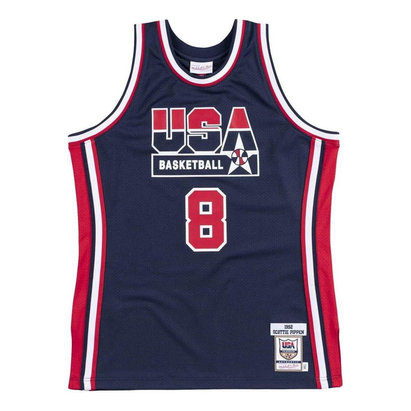 Dres Mitchell & Ness Mitchell & Ness Team USA 1992 Scottie Pippen Basketball Jersey Tamnoplava | AJY4CP18001-USANAVY92SPI