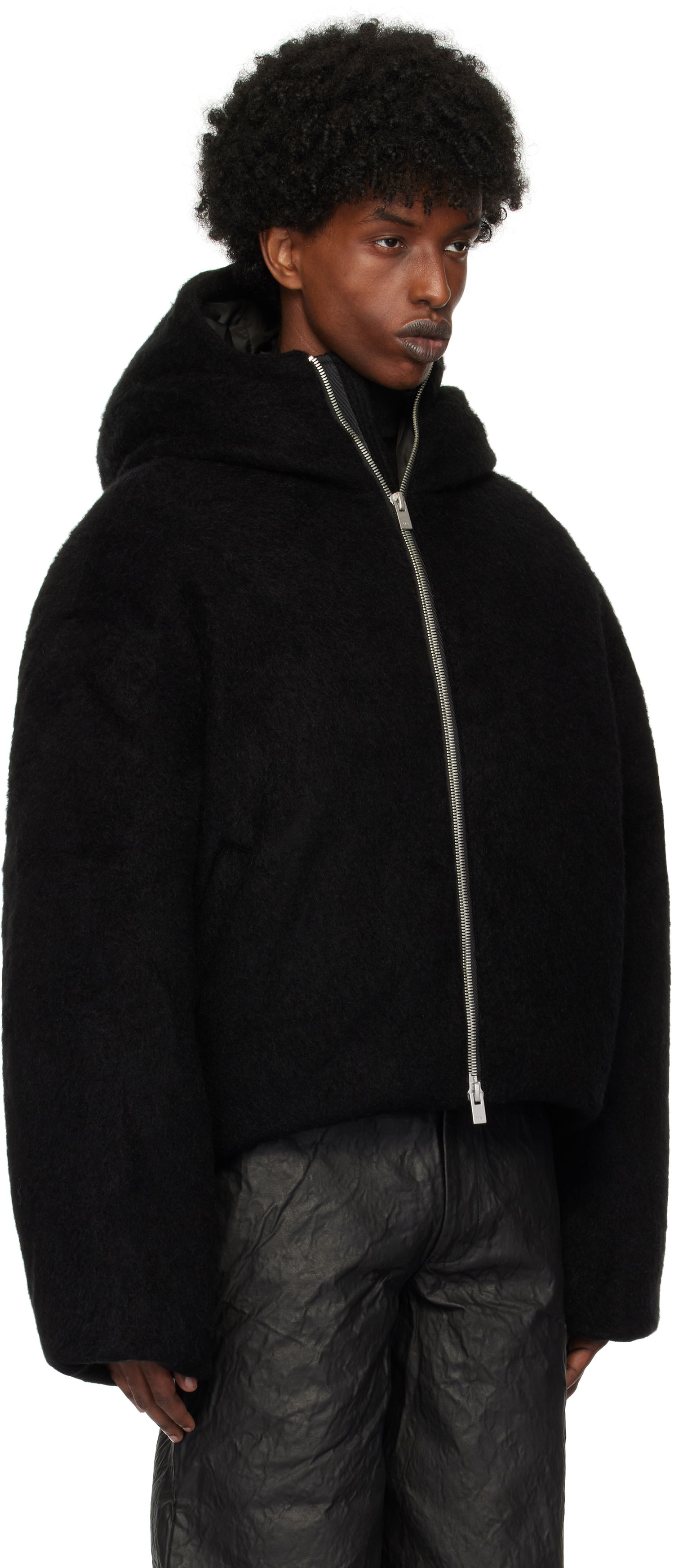 Dukserice HELIOT EMIL Obelis Mohair Down Jacket Crna | AW24_W_02_141_BLK01, 1