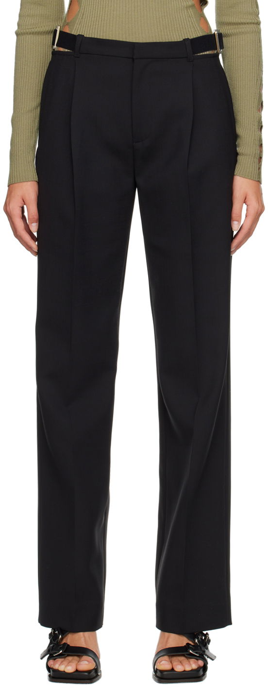 Hlače Dion Lee Safety Slider Black Trousers Crna | C2154P23