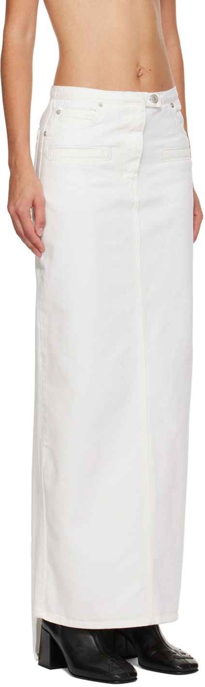 Suknja Courrèges Courrèges Seven-Pocket Denim Maxi Skirt Bijela | 423DJU124DE0025, 1