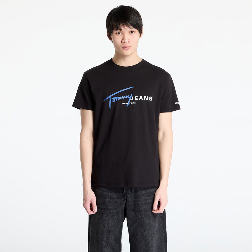 Majica kratkih rukava Tommy Hilfiger Tommy Jeans Signature Dna Regular Fit Tee Crna | DM0DM20817 BDS