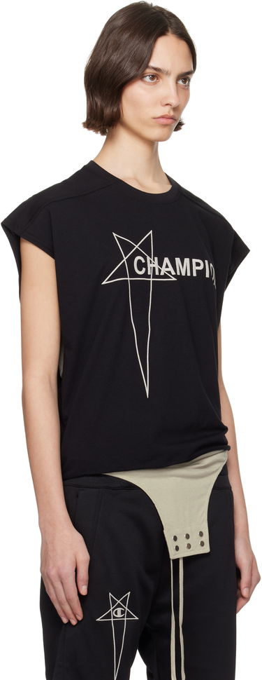 Majica bez rukava Rick Owens Rick Owens Champion Edition Micro Tatlin Tank Top Crna | CW01E1668 CHJG, 1