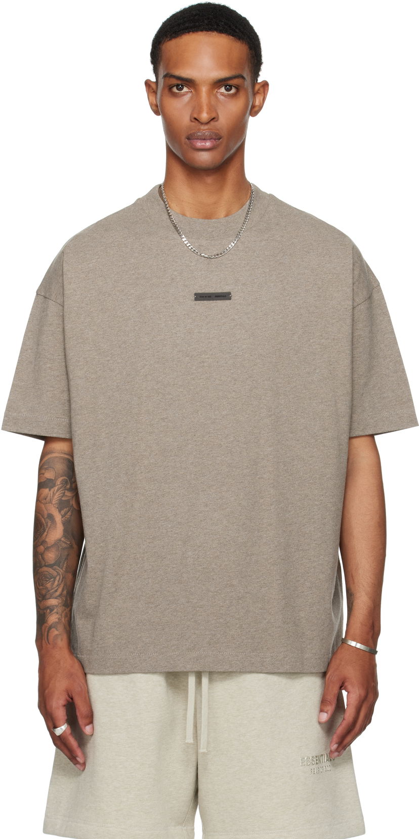Majica kratkih rukava Fear of God Fear of God ESSENTIALS Classic Fit T-Shirt Siva | 125SP254193F