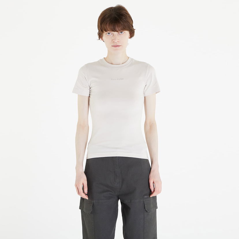 Majica kratkih rukava DAILY PAPER Logotype Fitted Short Sleeve T-Shirt Bež | 2412023