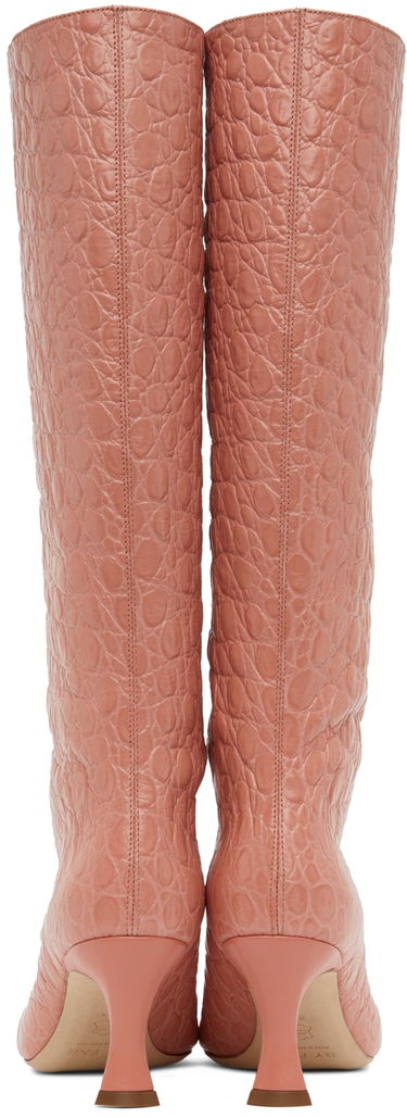 Tenisice i cipele BY FAR Stevie 42 Pink Leather Knee High Boots Ružičasta | 22PFSVISLMCCE, 1