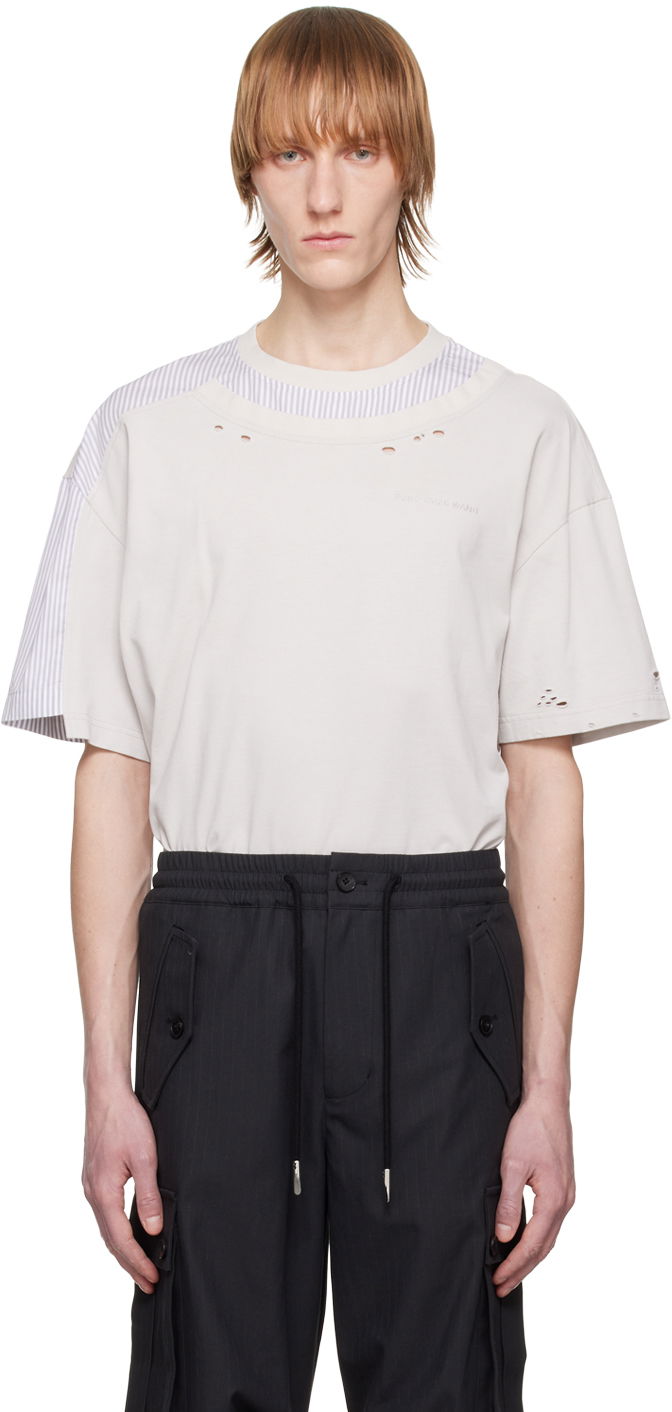Majica kratkih rukava Feng Chen Wang Feng Chen Wang Distressed T-Shirt Bež | FMS15TS03G