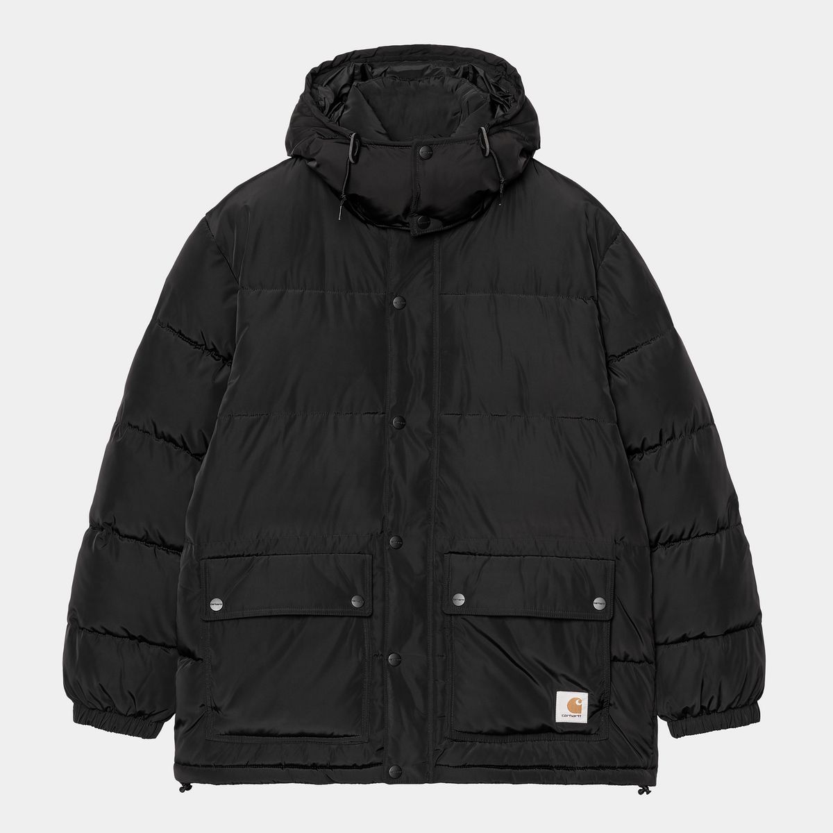 Pernata jakna Carhartt WIP Brent Padded Hooded Jacket with Pockets Crna | I035361_48, 0