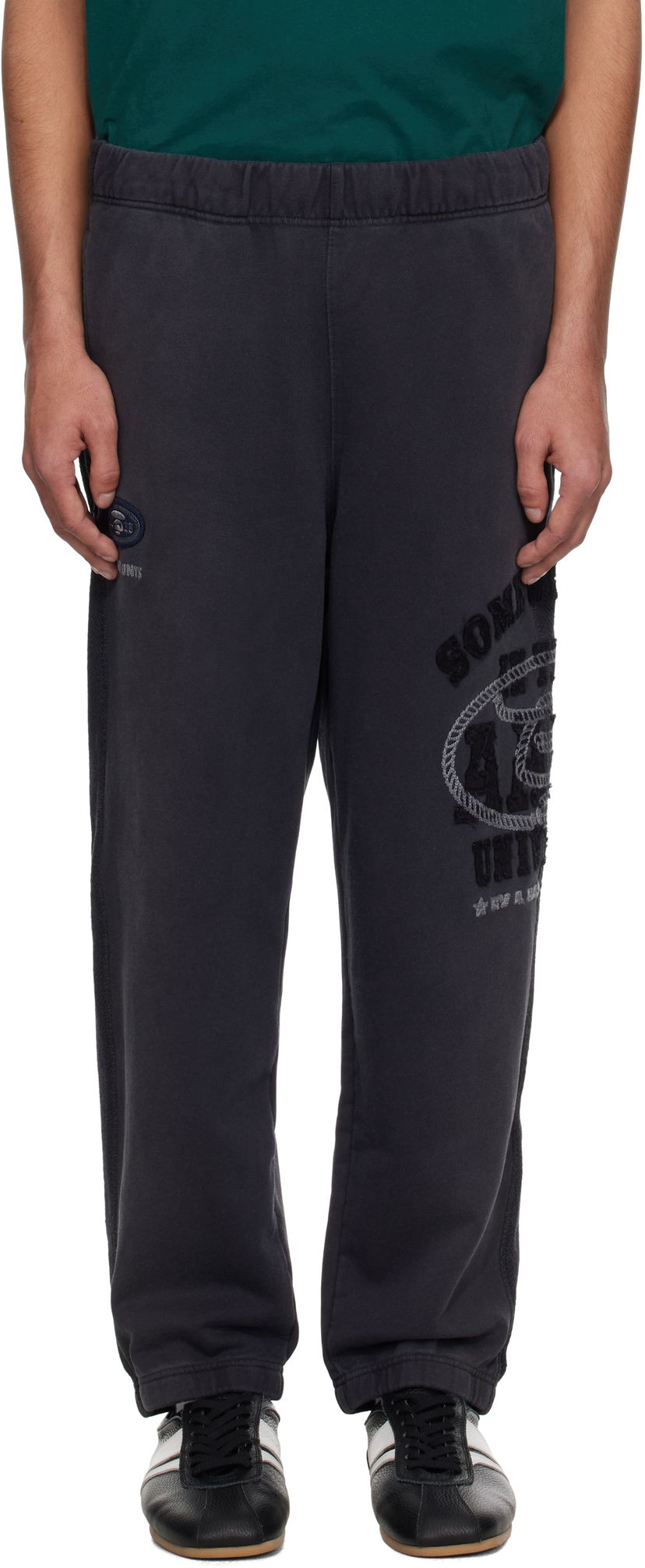 Trenirka AAPE by A Bathing Ape AAPE by A Bathing Ape 'AAPE' Main Sweatpants Crna | AAPPTMB684XXNBKL