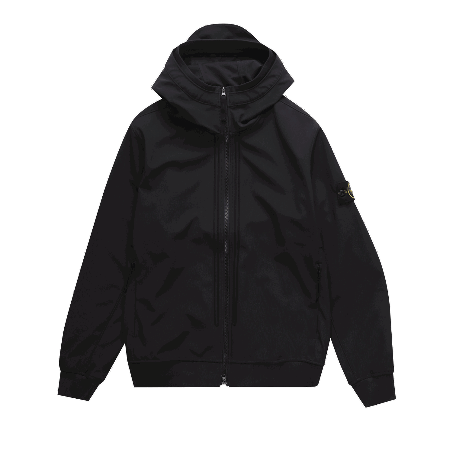 Vjetrovka Stone Island SOFT SHELL-R HOODED JACKET Crna | 761540427 V0029, 0