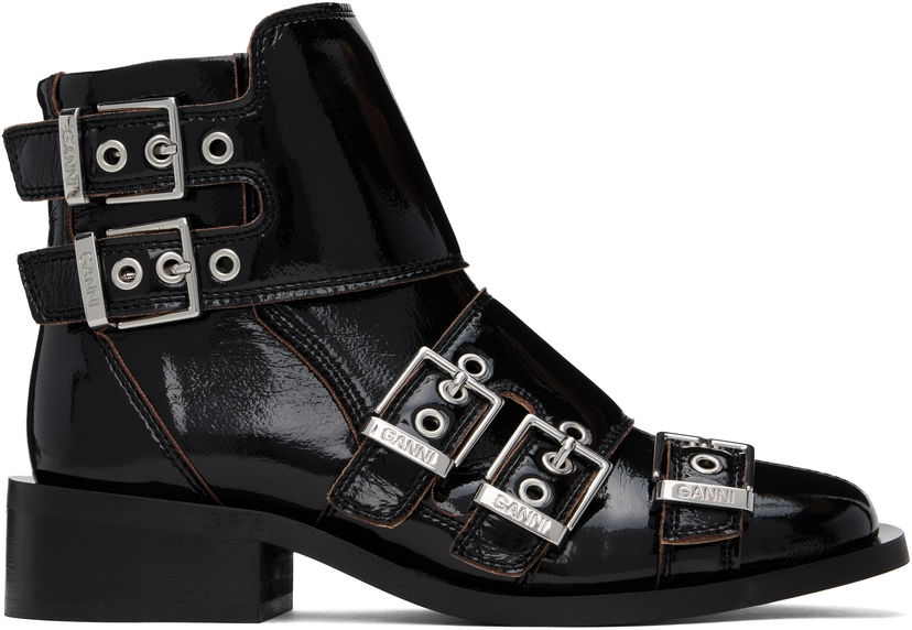 Odjeća GANNI GANNI Feminine Buckle Boots Crna | S2811
