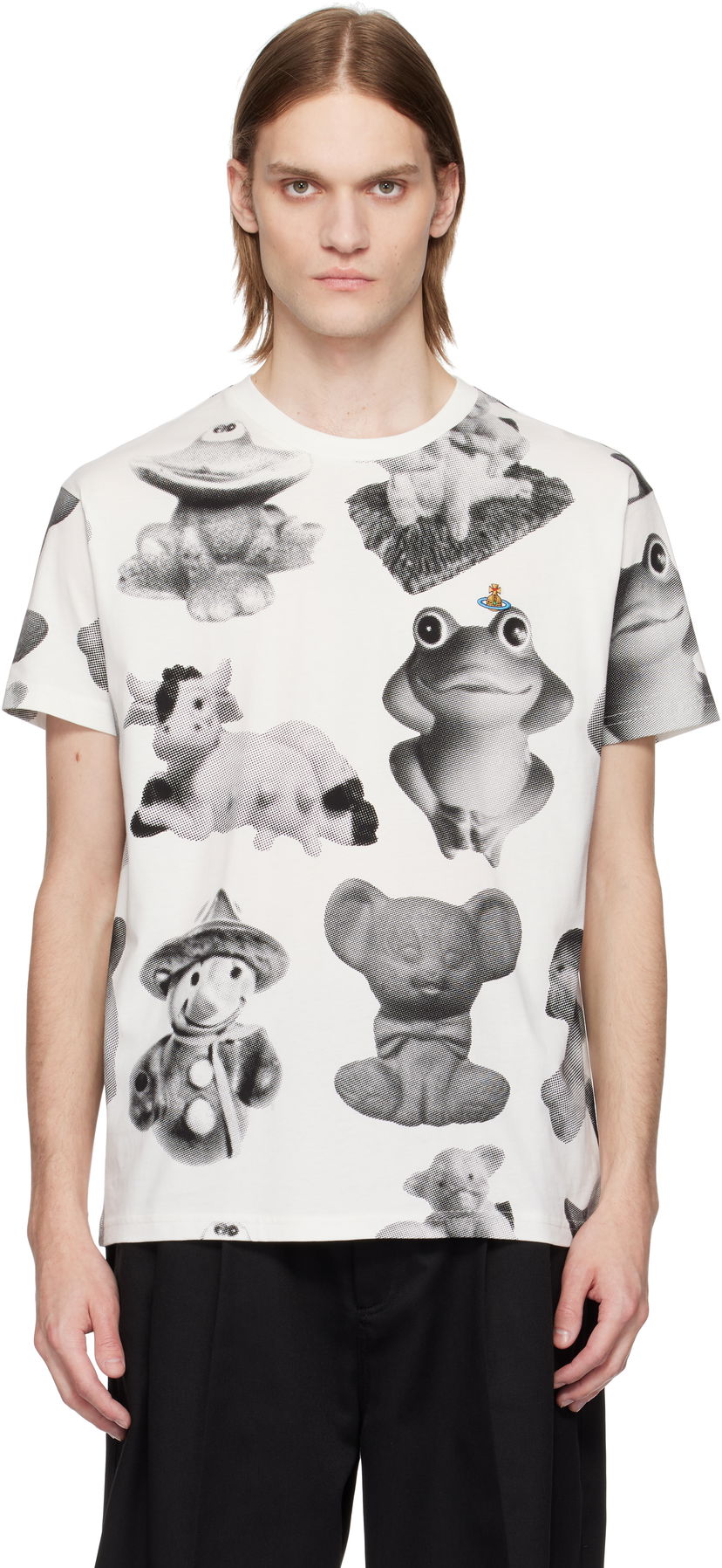 Majica kratkih rukava Vivienne Westwood Vivienne Westwood Classic Figurine Print T-Shirt Bijela | 3G010013-J006F-
