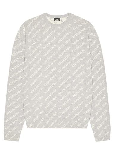 Dukserice Balenciaga All Over Crewneck Siva | 702952 T3233 1461
