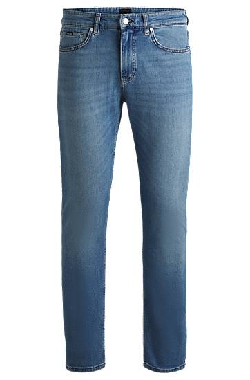 Jeans BOSS Delaware Slim-Fit Comfort-Stretch Jeans Plava | 50524017