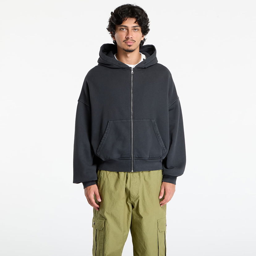 Dukserice Palm Angels Palm Angels GD Curved Logo Zip Hoodie Crna | PMBE02AF25FLE0021310