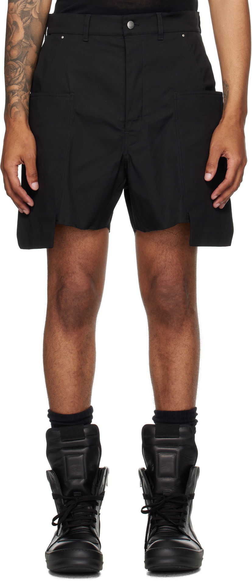 Kratke hlače Rick Owens Rick Owens Stefan Cargo Shorts Crna | RU02E1382 TE