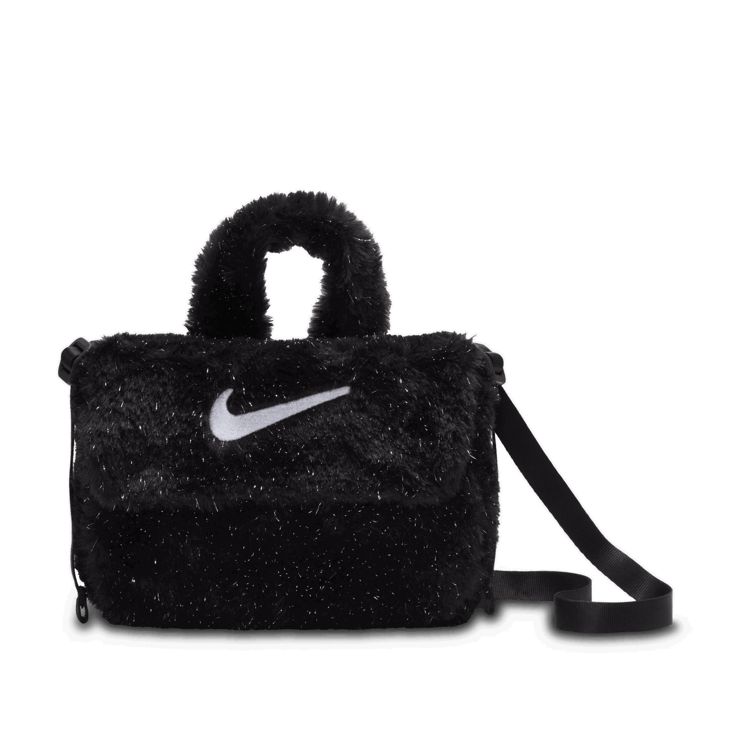 Ručna torbica Nike Nike Faux Fur Crossbody Bag (1 l) Crna | FZ1329-010, 1