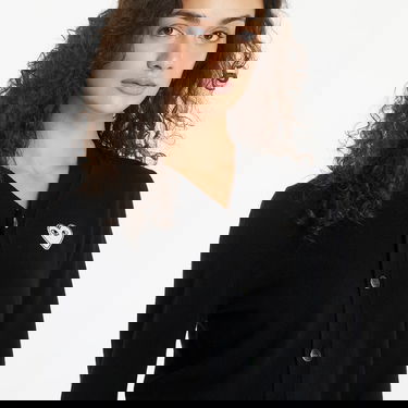 Džemper Comme des Garçons PLAY V-Neck Emblem Knit Cardigan UNISEX Black Crna | AX-N062 BLACK, 3