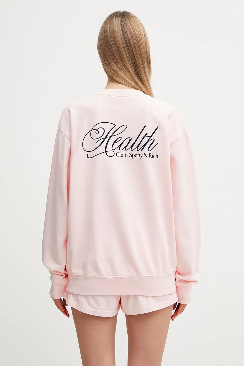 Dukserice Sporty & Rich Sporty & Rich Health Script Sweatshirt Ružičasta | ST071620078P140