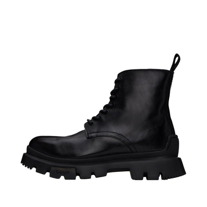 Tenisice i cipele BOSS Polished Leather Boots Crna | 50522976