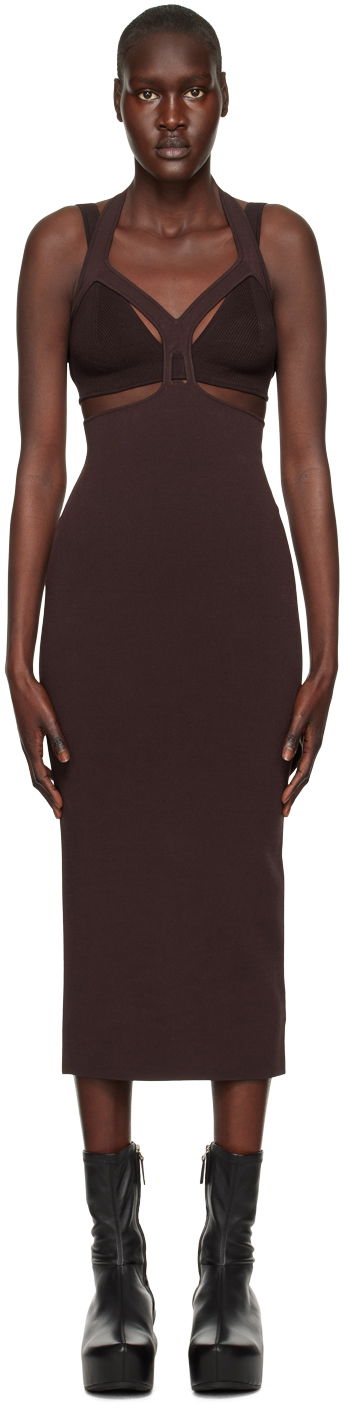 Haljina Dion Lee Dion Lee Interlink Midi Dress Smeđa | A7668R23