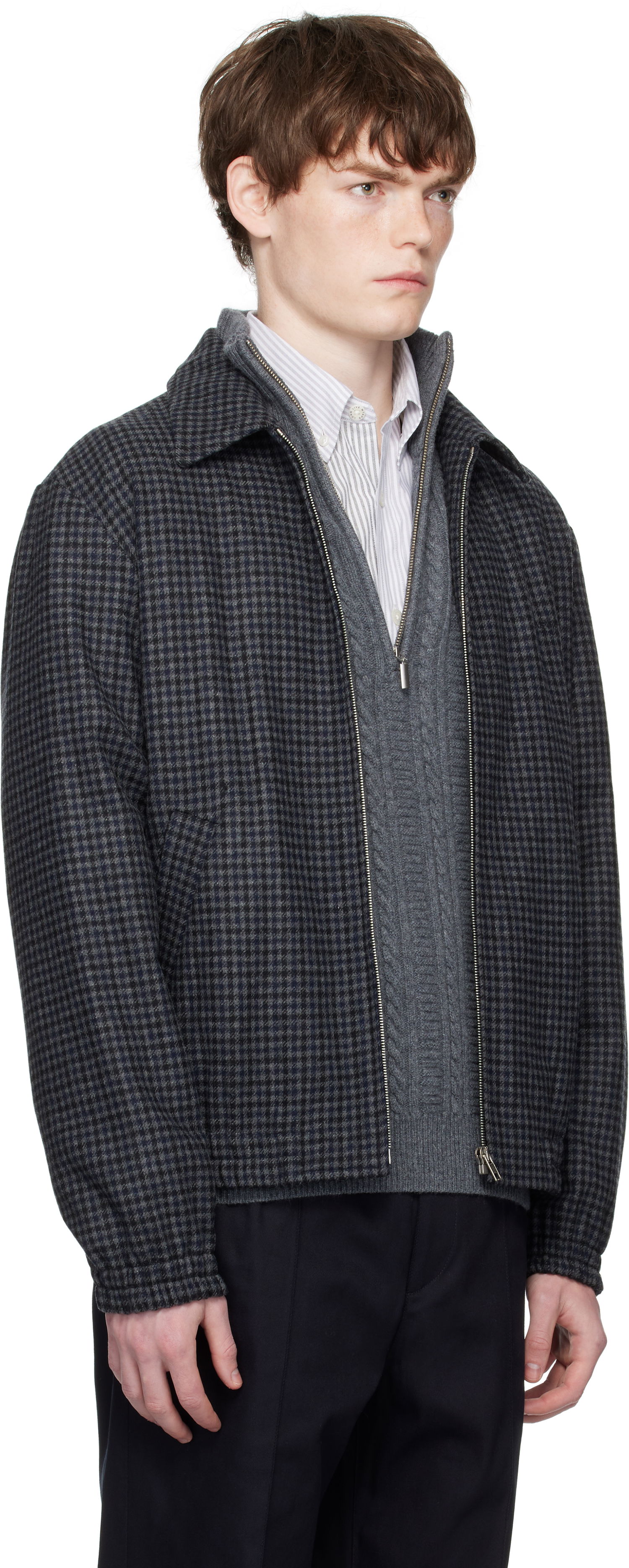 Jakna A.P.C. A.P.C. Gilbert Houndstooth Jacket Tamnoplava | WOARZ-M32018, 1