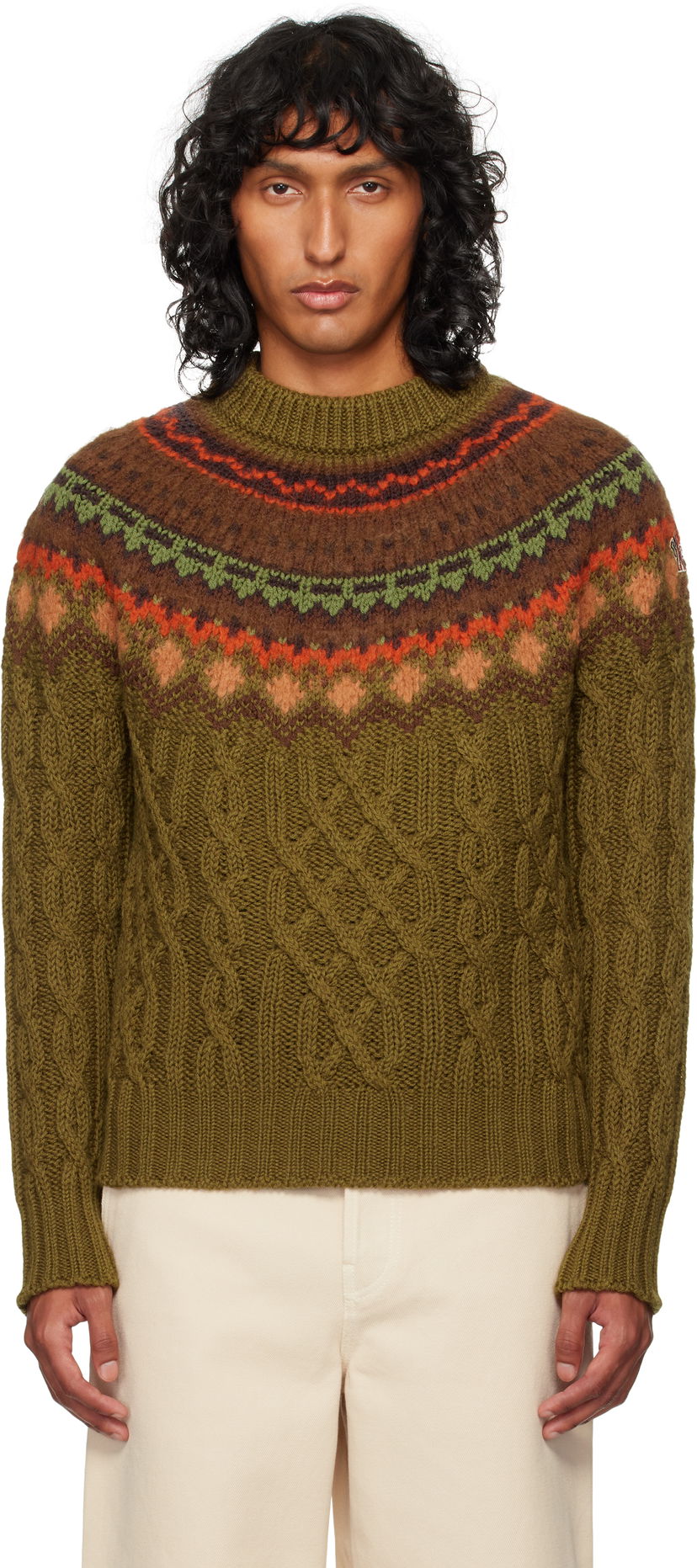 Džemper Moncler Wool Sweater Zelena | J20979C00004M4503