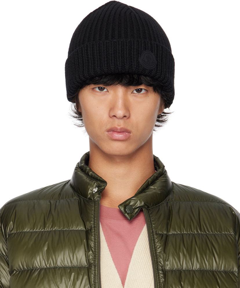 Kapica Moncler Black Wool Beanie Crna | J20913B00030A9538
