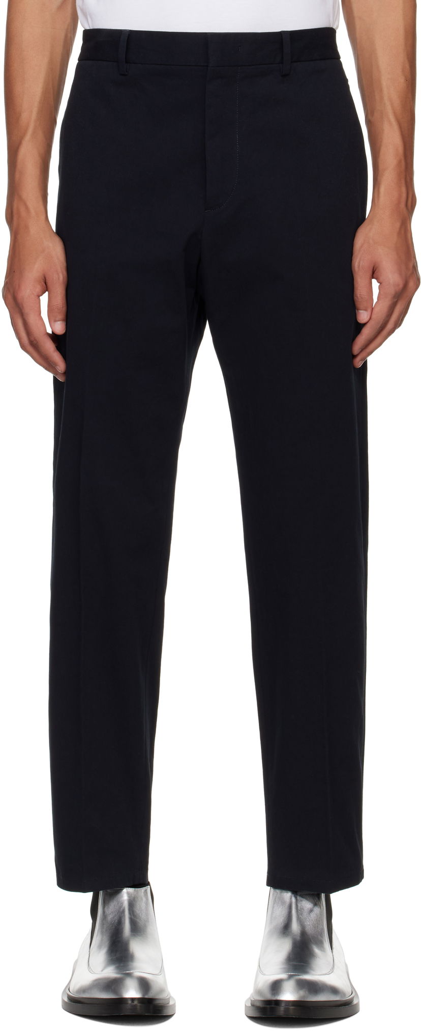 Hlače Jil Sander Jil Sander Tapered Trousers Tamnoplava | J21KA0011_J45286