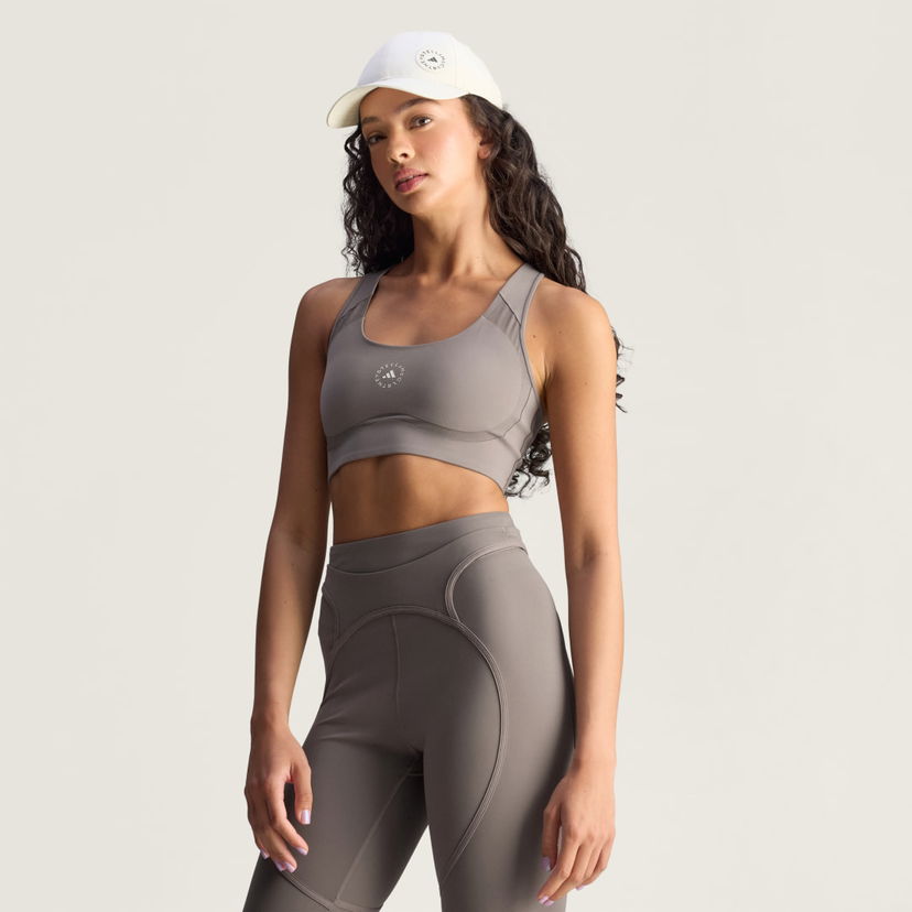 Grudnjak adidas Performance adidas by Stella McCartney Power Impact Medium-Support Training Bra Siva | JM1401