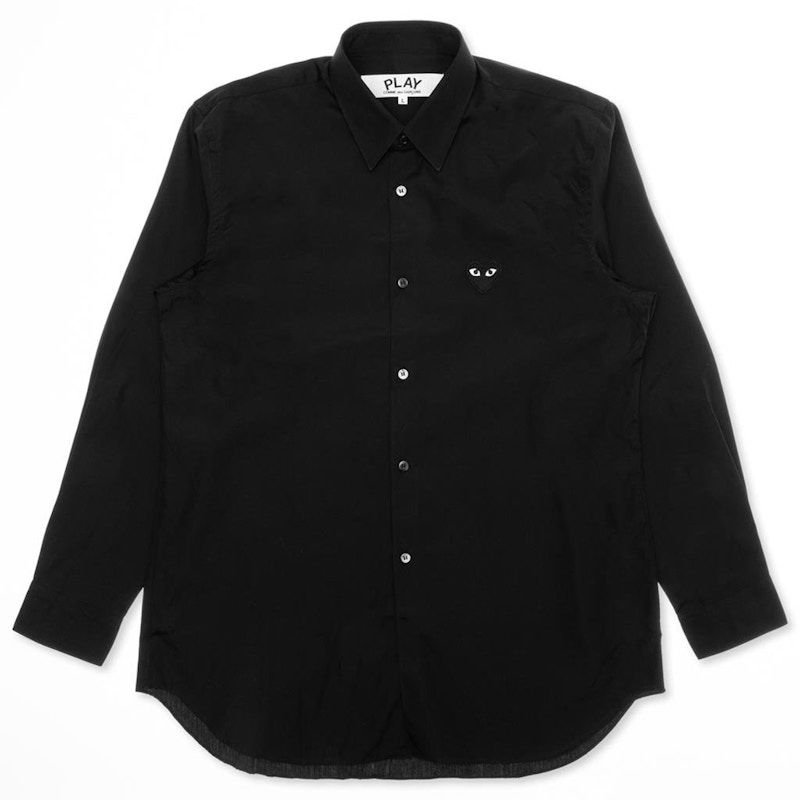 Košulja Comme des Garçons Play Emblem Button Up Shirt Crna | AZ-B004-051-1