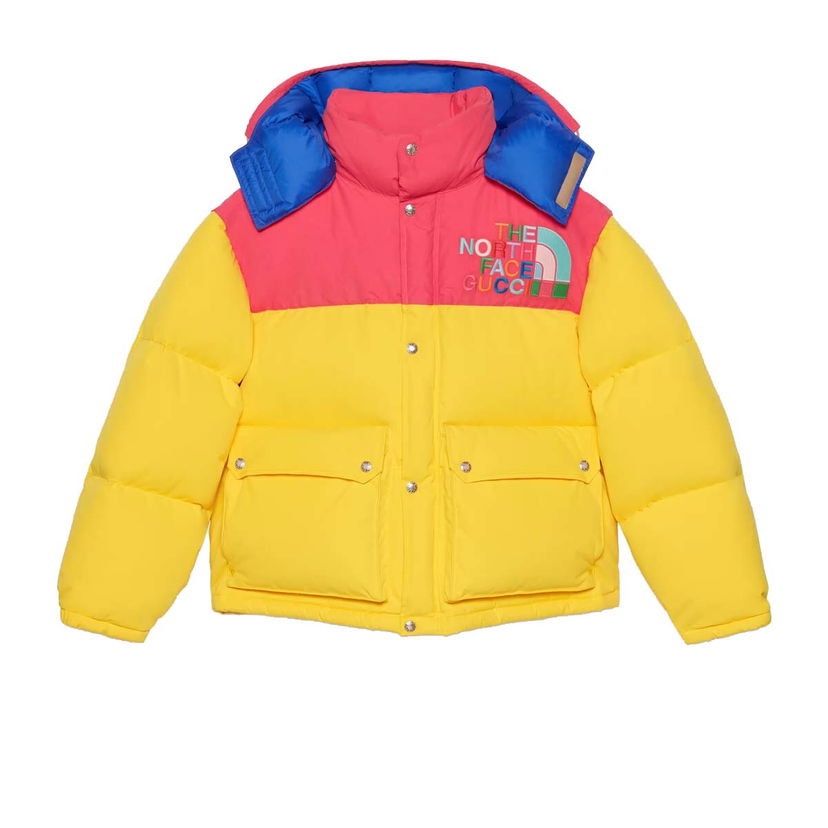 Pernata jakna Gucci The North Face x Down Jacket Yellow/Multicolor Žuta | ‎672457 XAAER 7295