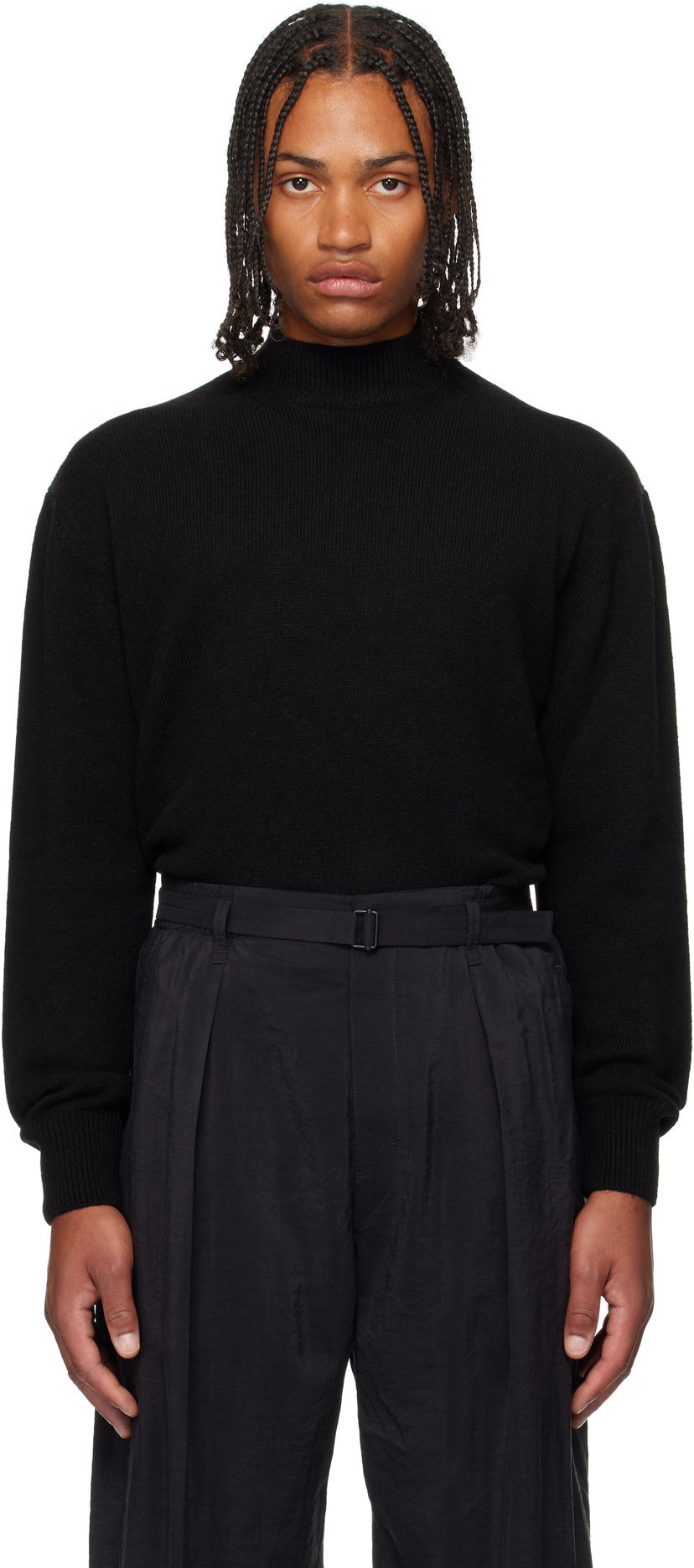 Džemper LEMAIRE Lemaire Mock Neck Sweater Crna | TO1426 LK1029