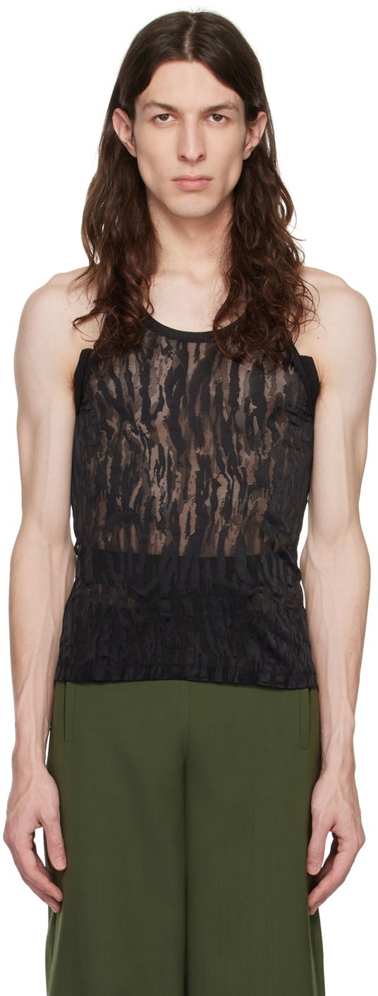 Majica bez rukava Dion Lee Dion Lee Split Tank Top Crna | C3106R23