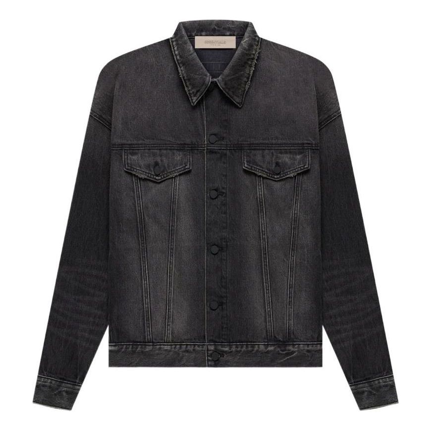 Jakna Fear of God Essentials SS22 Denim Jacket Crna | FOG-SS22-291, 0