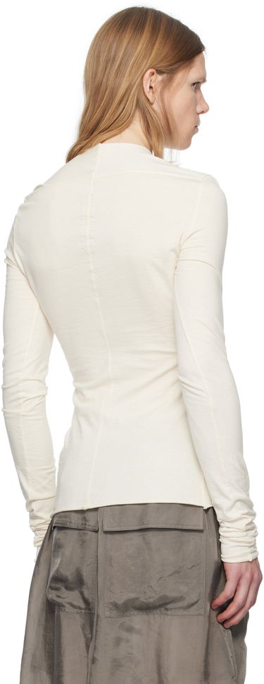 Majica kratkih rukava Rick Owens Rick Owens Hollywood Classic Long Sleeve T-Shirt Bijela | RU01E5271 JNC, 2