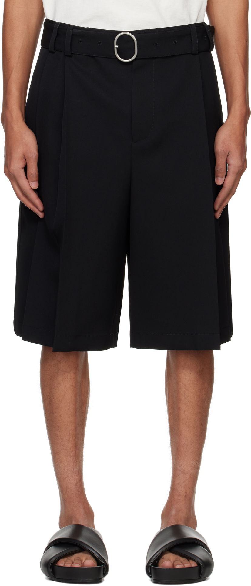 Kratke hlače Jil Sander Jil Sander Belted Shorts Crna | J22KA0282_J40002