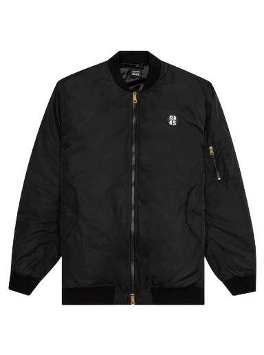 Bomber jakna RAF SIMONS Bomber Jacket With Print And Badge Crna | 224-621-30060-0099
