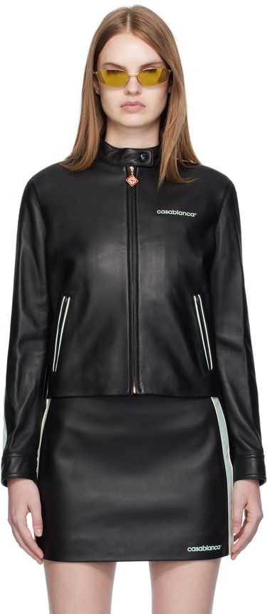 Jakna Casablanca Casablanca Leather Racer Jacket Crna | WPF25-JK-400-01, 0