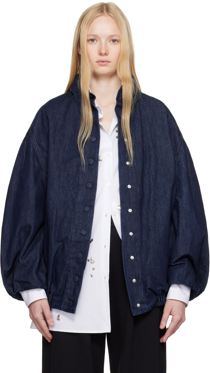 Jakna Dries Van Noten Dries Van Noten Press-Stud Denim Jacket Plava | 251-010513-1552