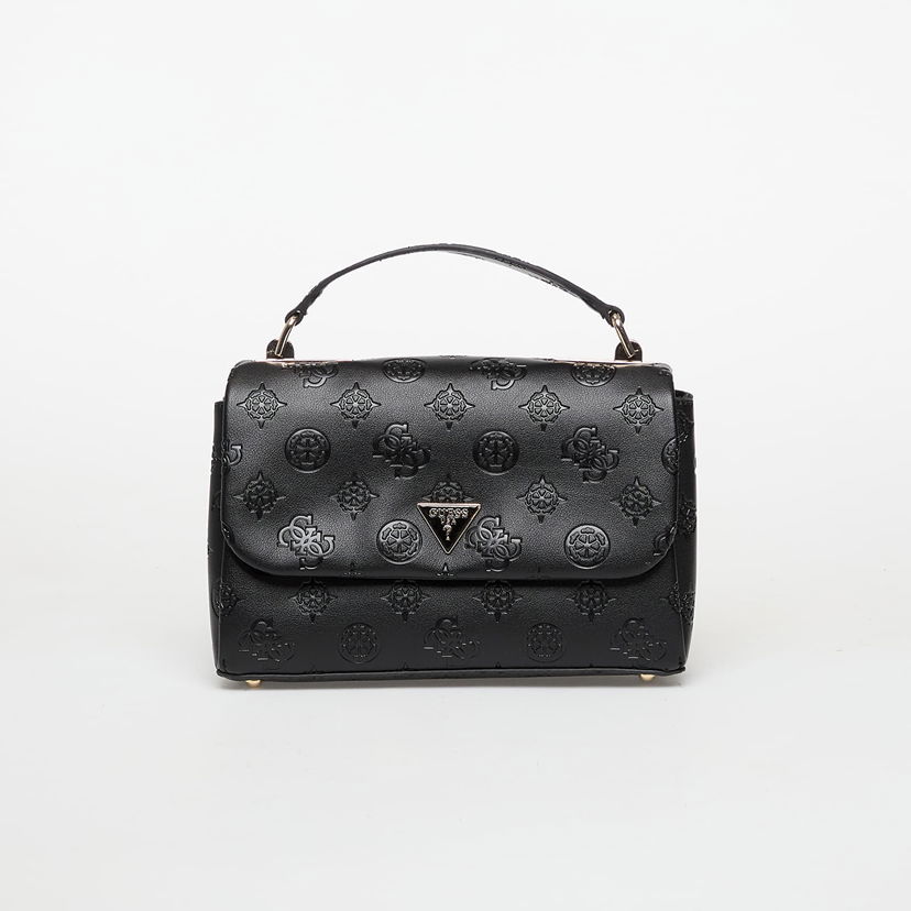 Ručna torbica GUESS Tisha Top Handle Flap Logo Bag Crna | HWPD7764200-BLO