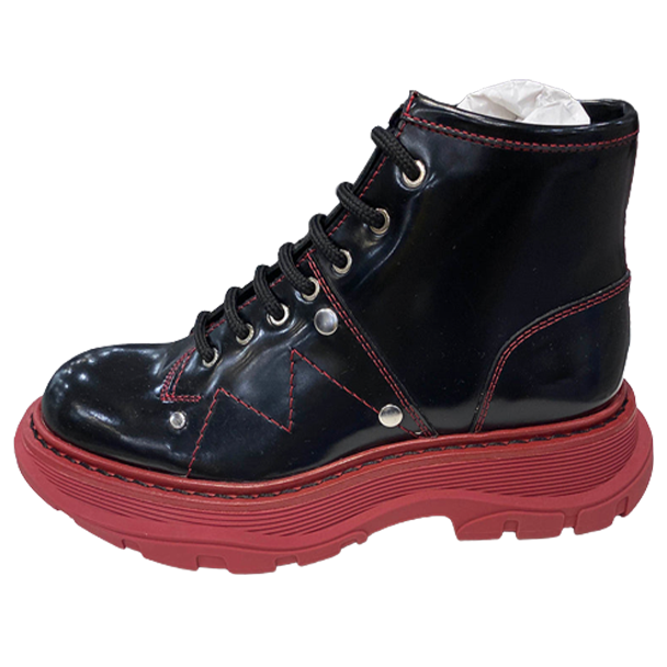 Tenisice i cipele Alexander McQueen Alexander Mcqueen Studded Polished Leather Ankle Boots Crna | 595469WHQSG1169