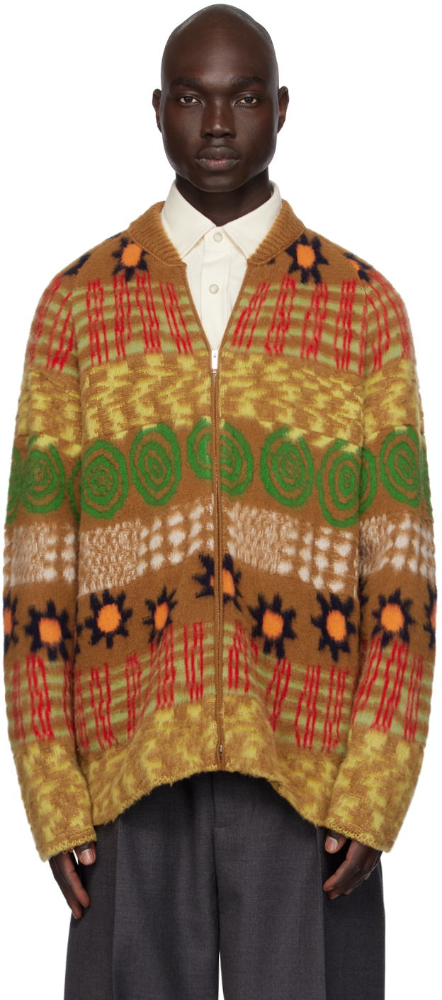 Džemper ZEGNA Zegnia x The Elder Statesman Zip Cardigan Smeđa | TCS70A6-OWR